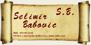 Selimir Babović vizit kartica